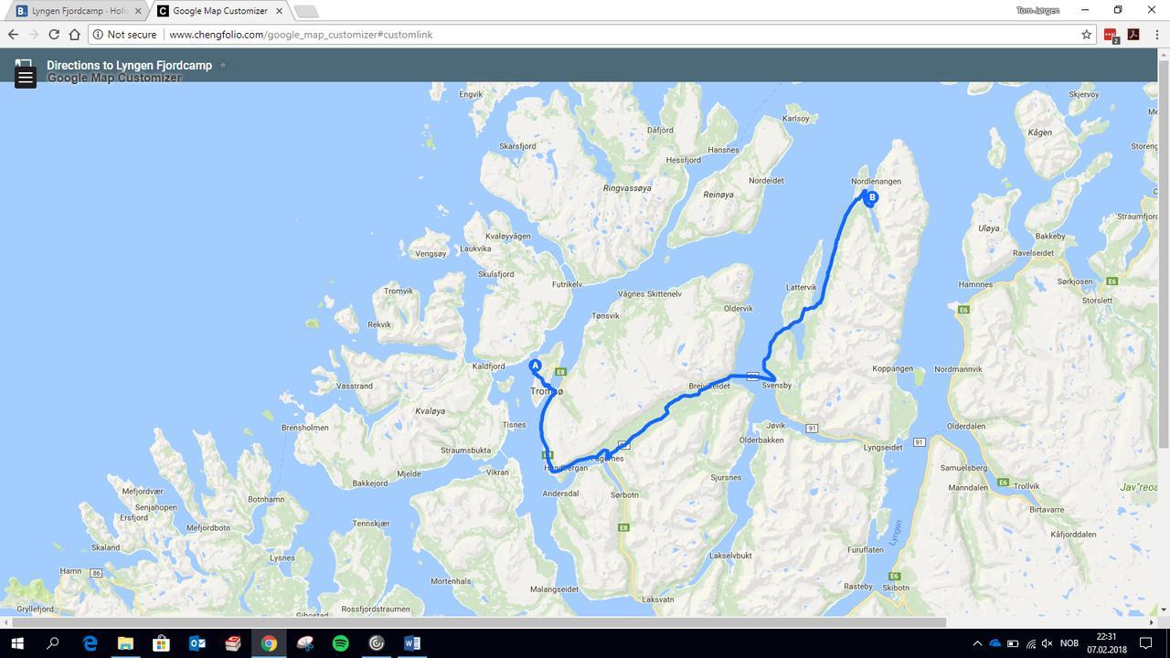 Lyngen Fjordcamp Villa Nord-Lenangen Bagian luar foto